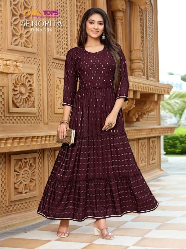 Tips And Tops Senorita Festive Wear Fancy Kurti Collection